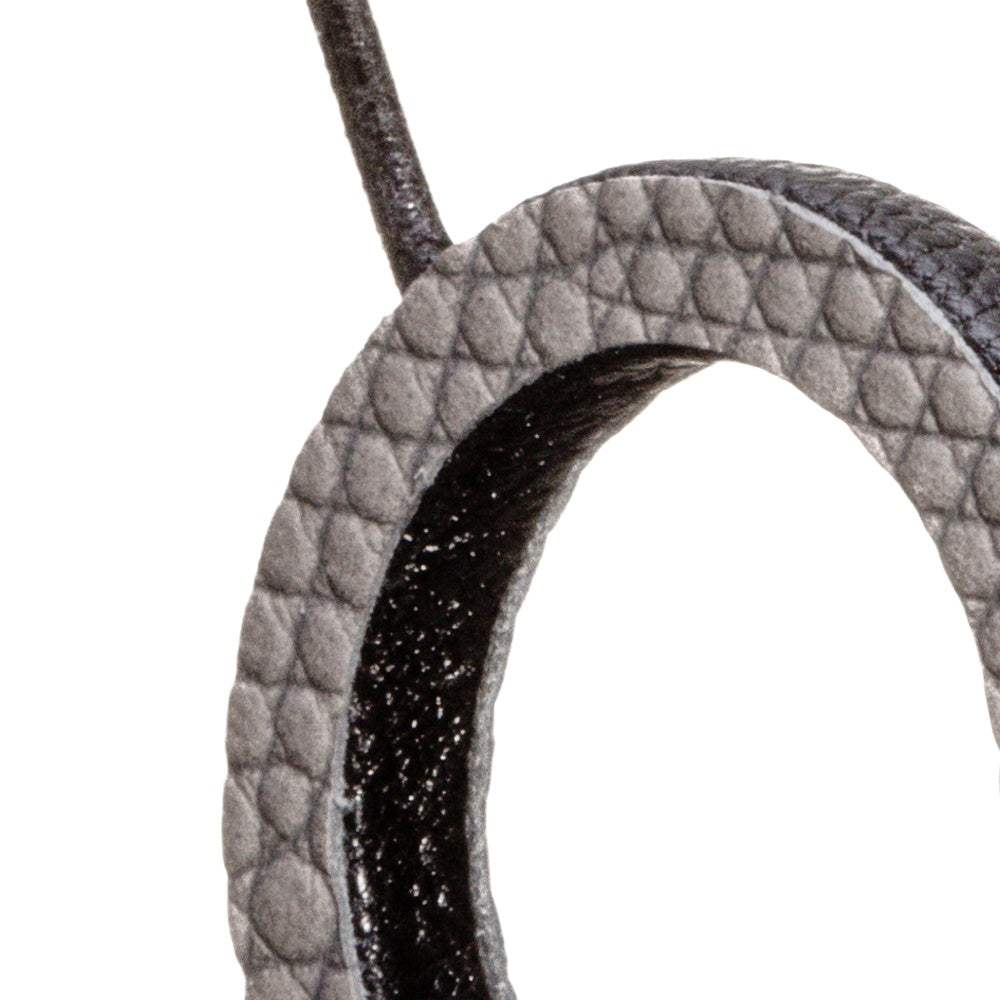 Glasses Cord Holder Metallic Grey/Black Lizard