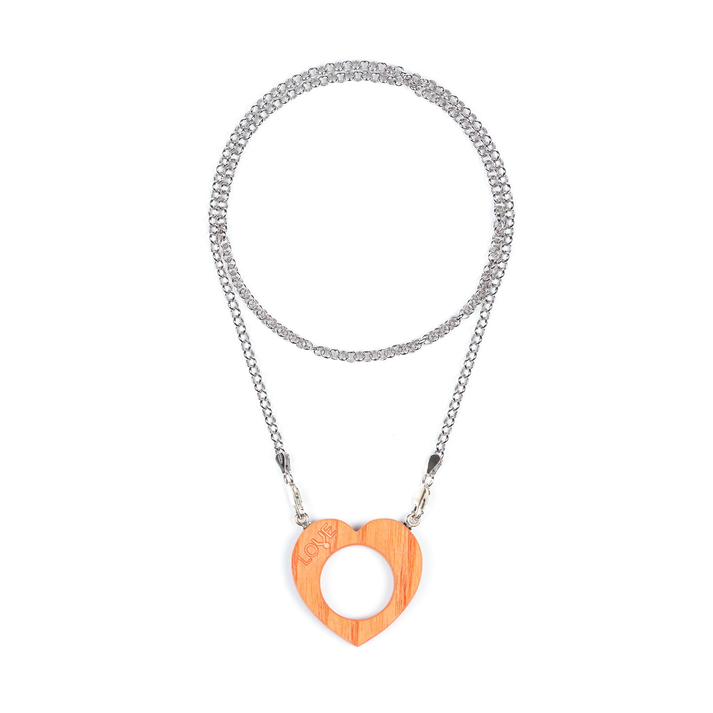 Heart - Orange With Chain